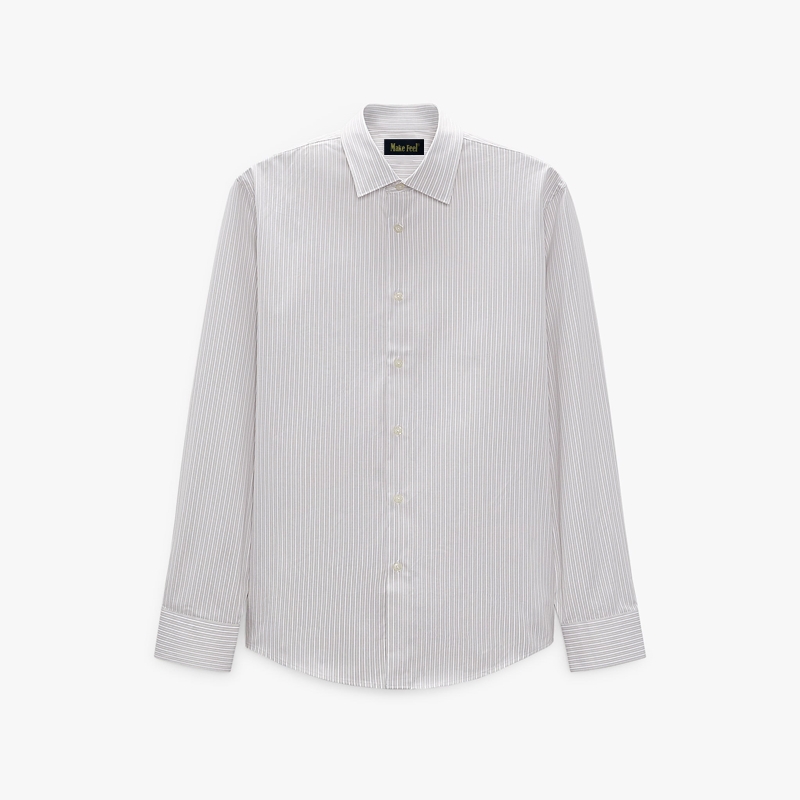 beige white shirt
